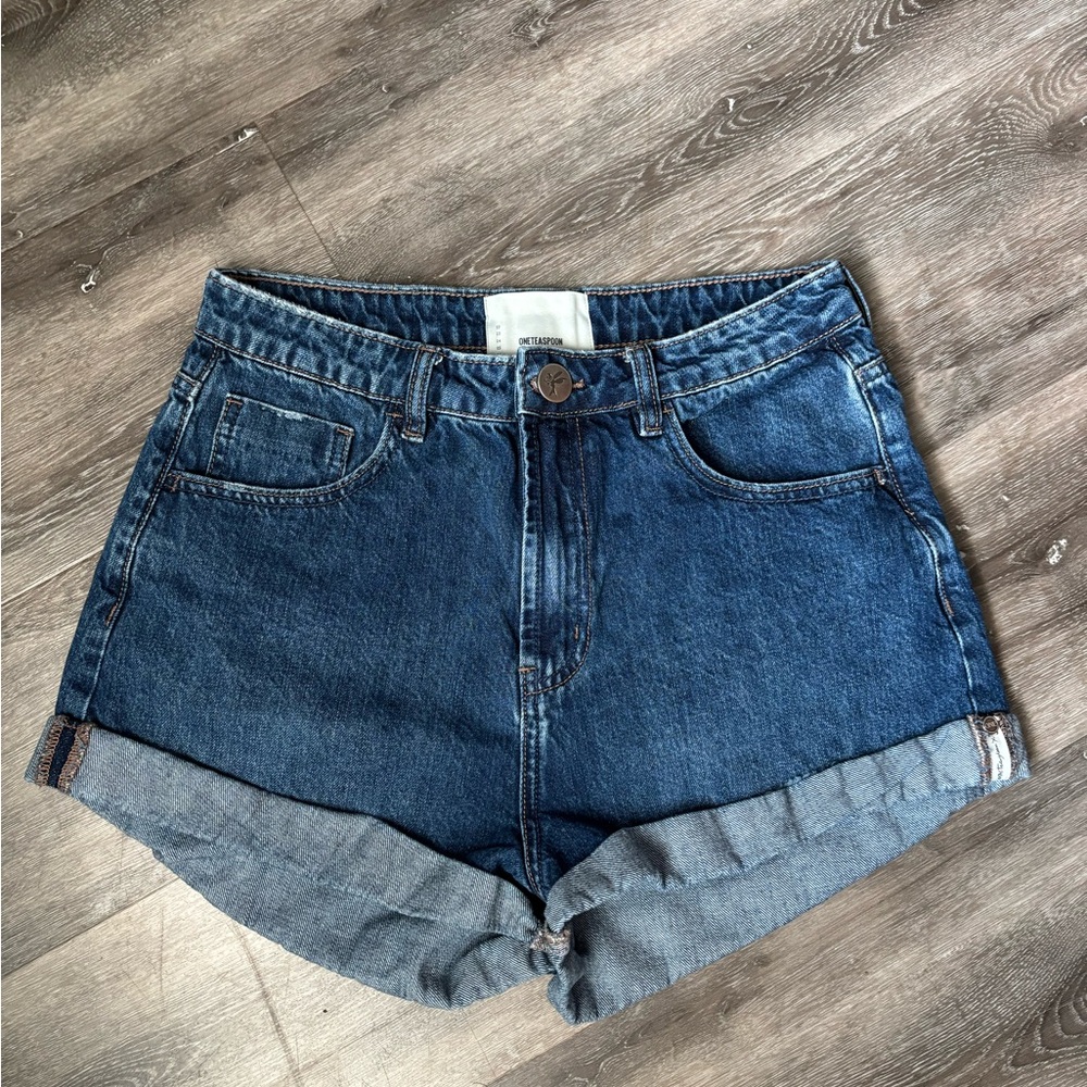 One Teaspoon Dark Blue Jean Shorts